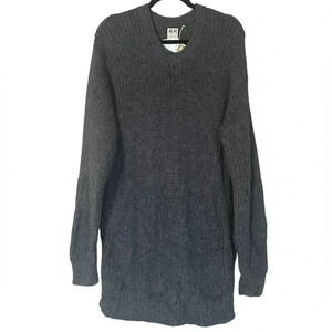 AUM Apparel SweatDress Women Size S Charcoal Long Sleeve Crew Neck Alpaca Wool